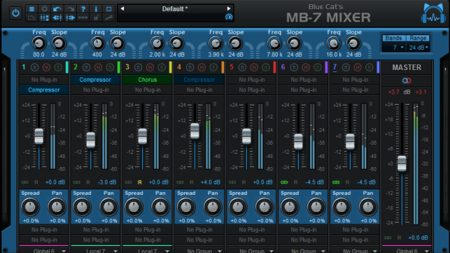 Blue Cat Audio Virtual Processors Blue Cat MB-7 Mixer Mixing Console