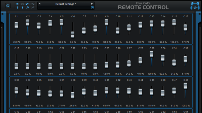 Blue Cat Audio Virtual Processors Blue Cat Remote Control MIDI Controller