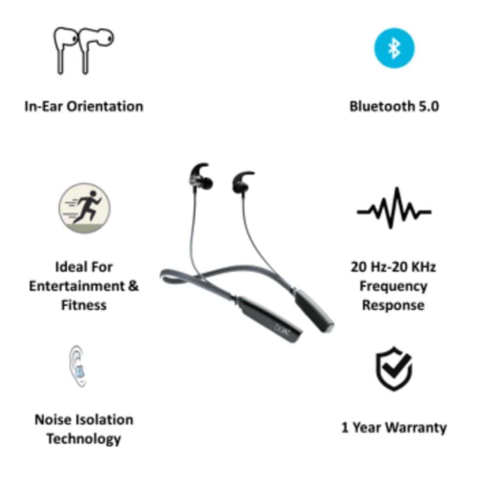 boat in-ear neckband headphones boat rockerz 238 in-ear neckband headphone #color_black