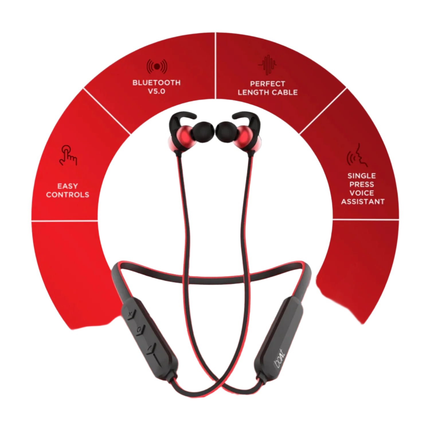 boAt In-Ear Neckband Headphones boAt Rockerz 255R In-Ear Neckband Headphone