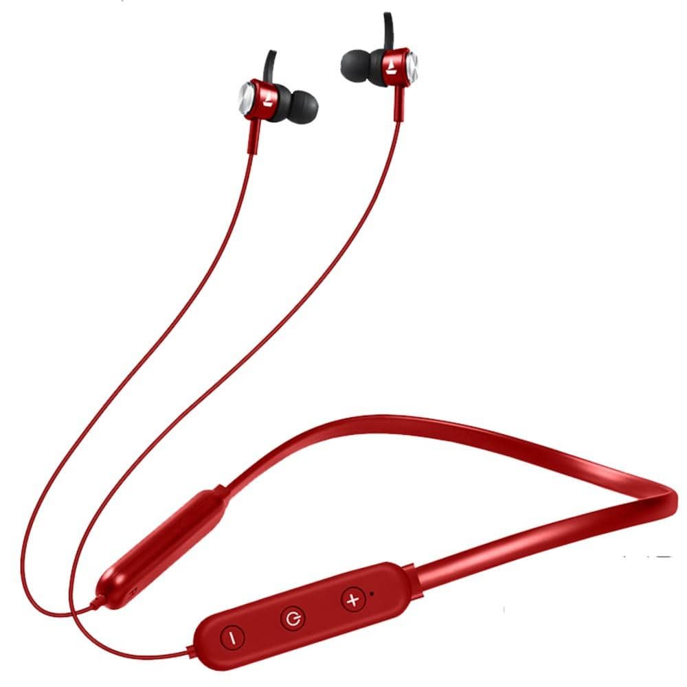 boat in-ear neckband headphones boat rockerz 275 v2 in ear neckband wireless bluetooth headphone #color_red