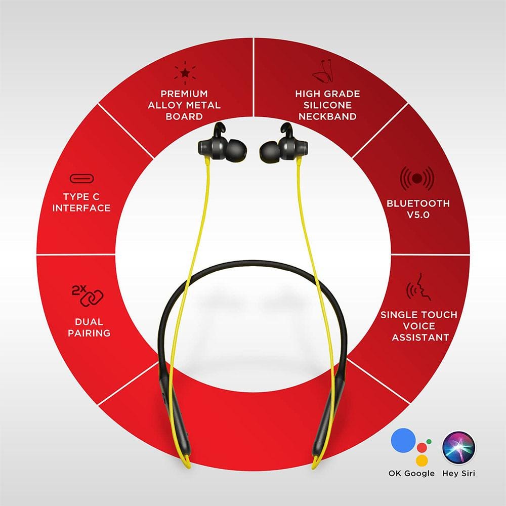 boat in-ear neckband headphones boat rockerz 335 in-ear neckband headphone