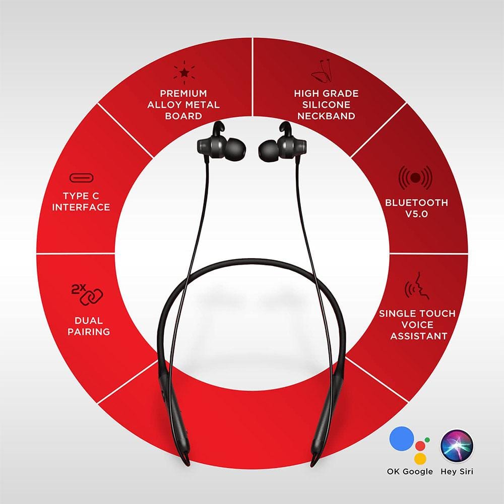 boat in-ear neckband headphones boat rockerz 335 in-ear neckband headphone