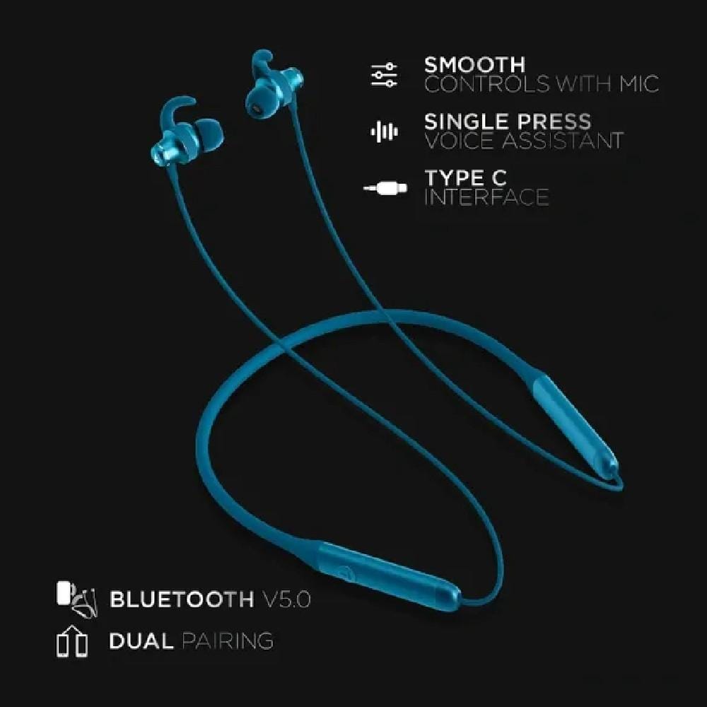boat in-ear neckband headphones boat rockerz 338 in-ear neckband headphone #color_steel-blue