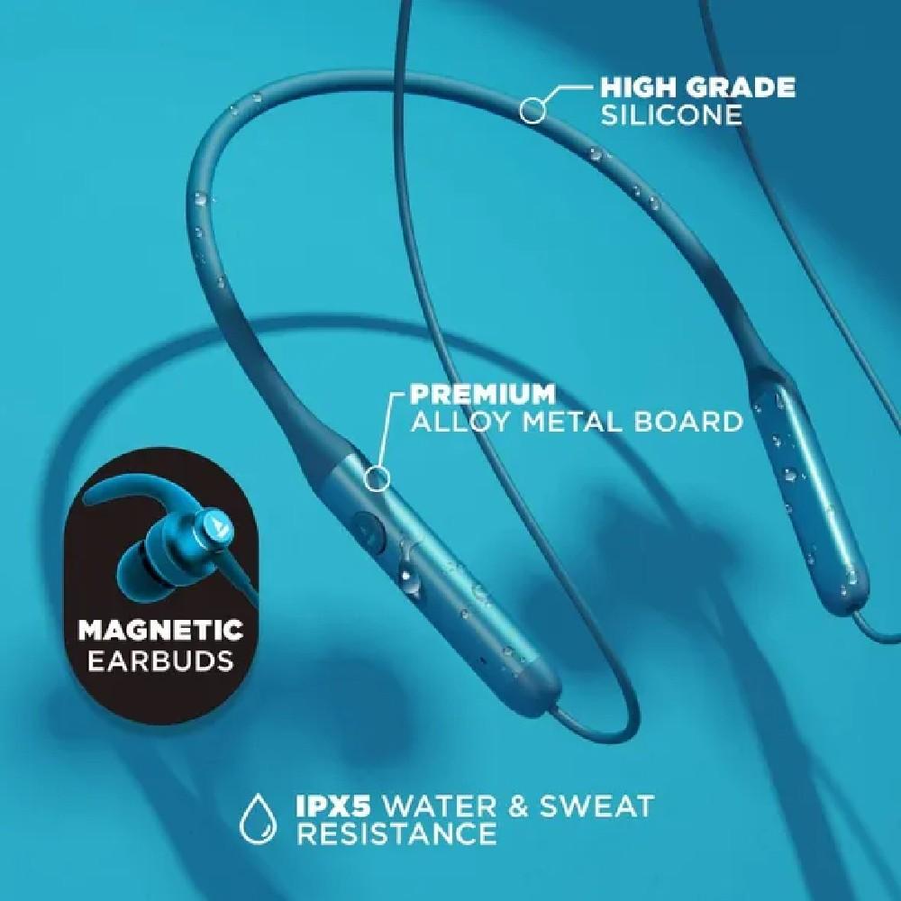 boat in-ear neckband headphones boat rockerz 338 in-ear neckband headphone #color_steel-blue