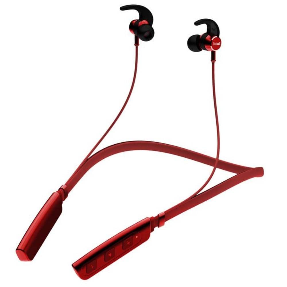 boat in-ear neckband headphones red boat rockerz 235 v2 in ear neckband wireless bluetooth headphone