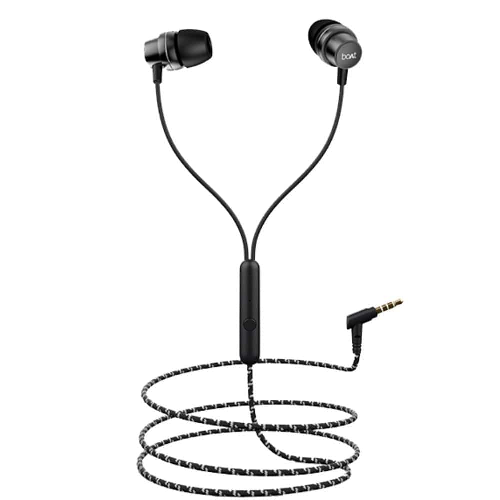 boat in-ear wired headphones active black boat bassheads 182 in ear wired headphone with mic