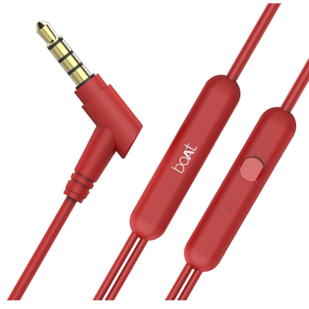 boat in-ear wired headphones boat bassheads 103 in ear wired headphone with mic #color_red
