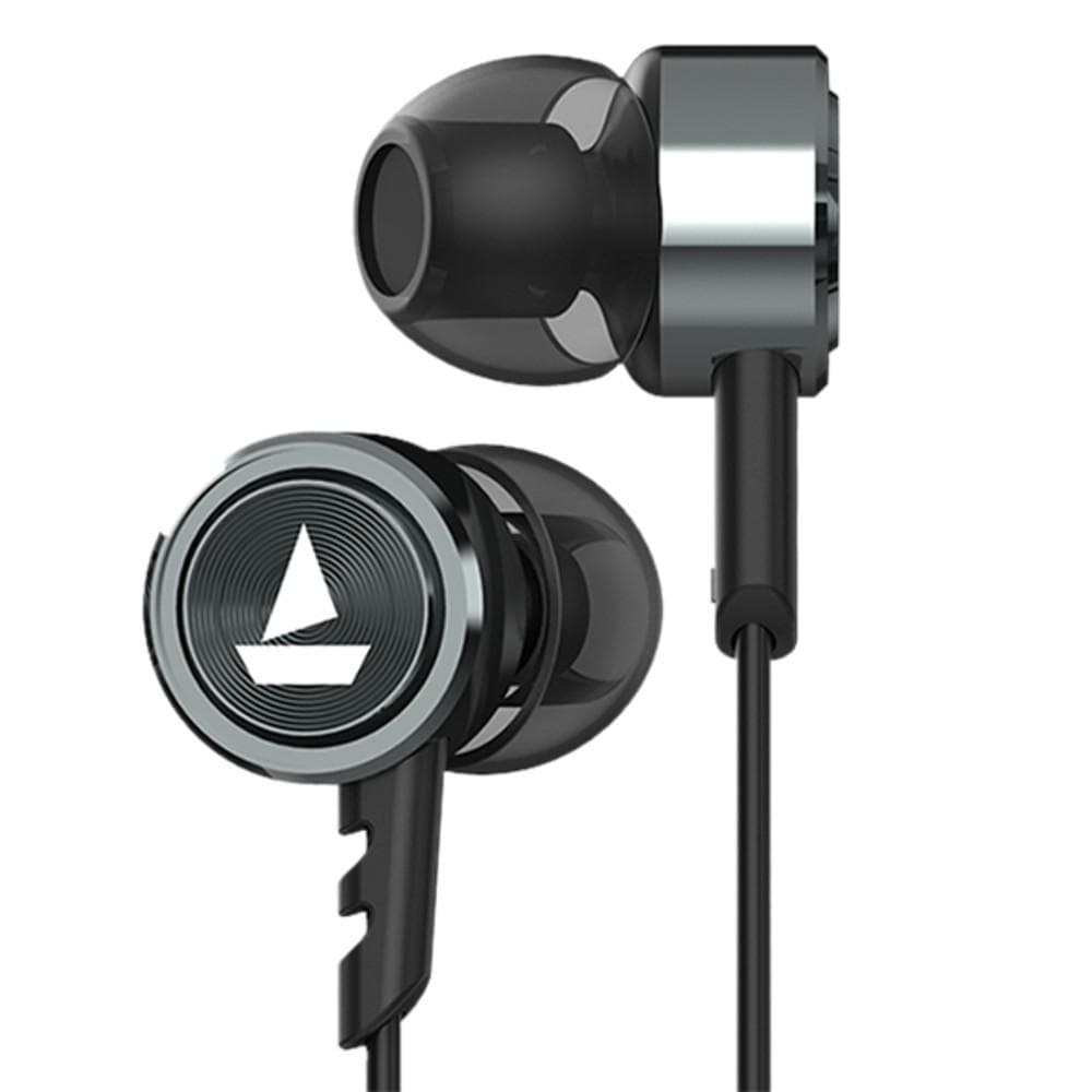 boat in-ear wired headphones boat bassheads 122 in ear wired headphone with mic- gun metal