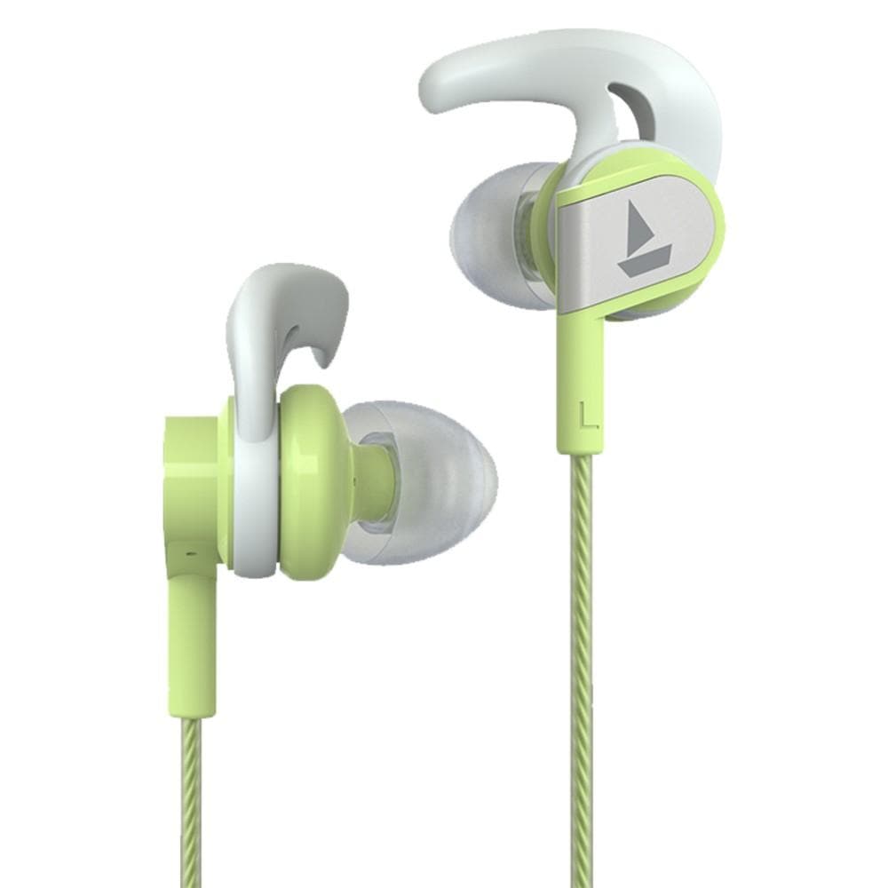 boat in-ear wired headphones boat bassheads 242 in ear wired headphone with mic #color_spirit-lime
