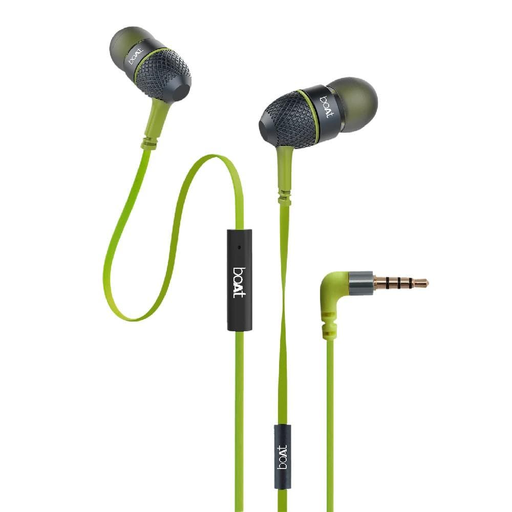 boat in-ear wired headphones yellowgreen boat bassheads 228 in ear wired headphone with mic #color_yellowgreen