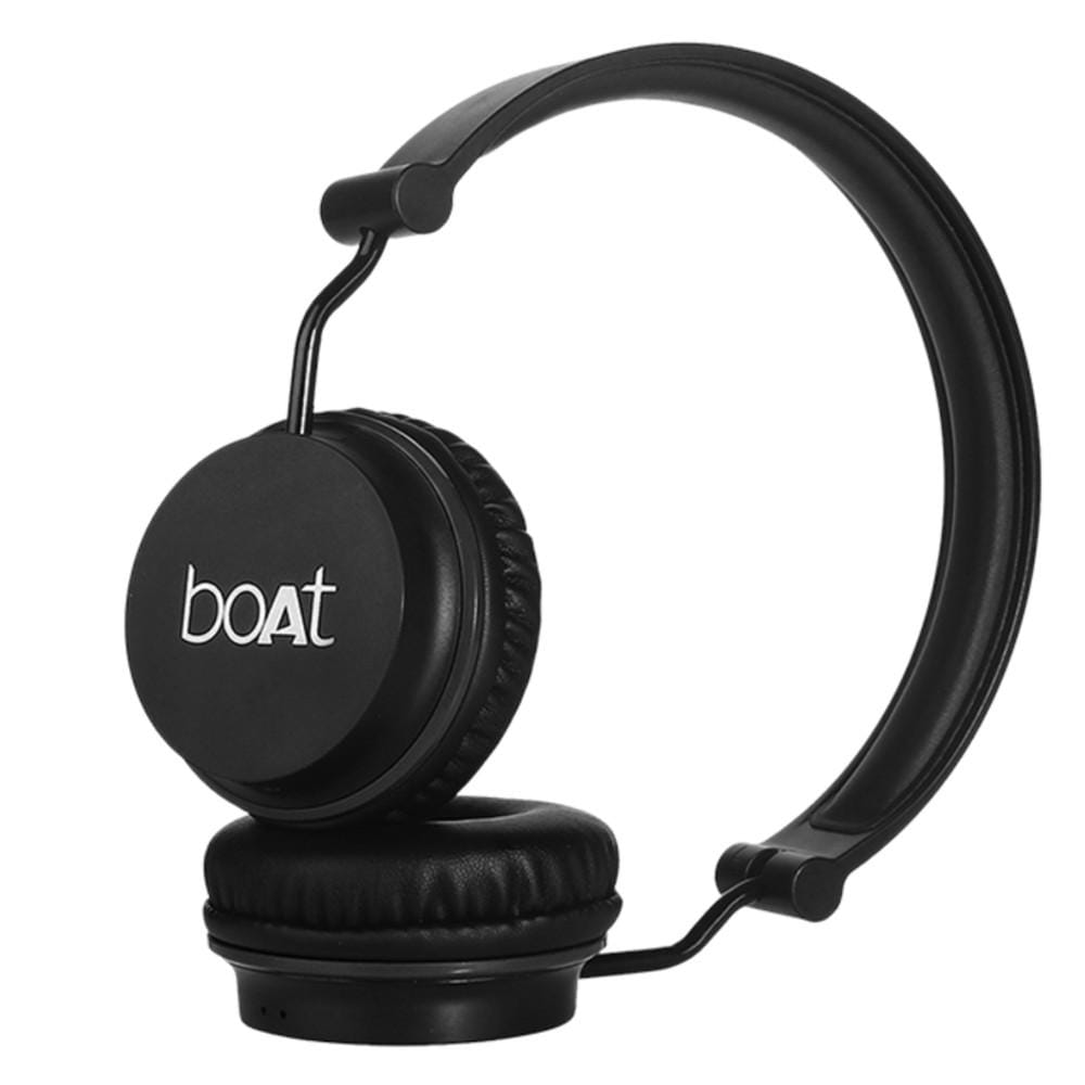 boat on-ear wireless headphones boat rockerz 400 on ear wireless bluetooth headphone #color_carbon-black