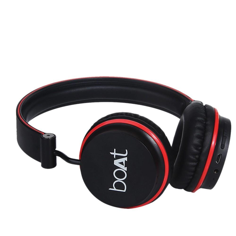 boat on-ear wireless headphones boat rockerz 400 on ear wireless bluetooth headphone #color_black-red