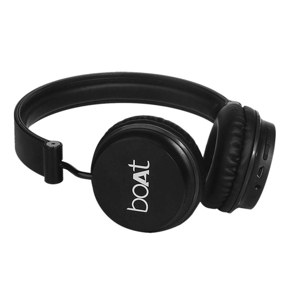 boat on-ear wireless headphones boat rockerz 400 on ear wireless bluetooth headphone #color_carbon-black