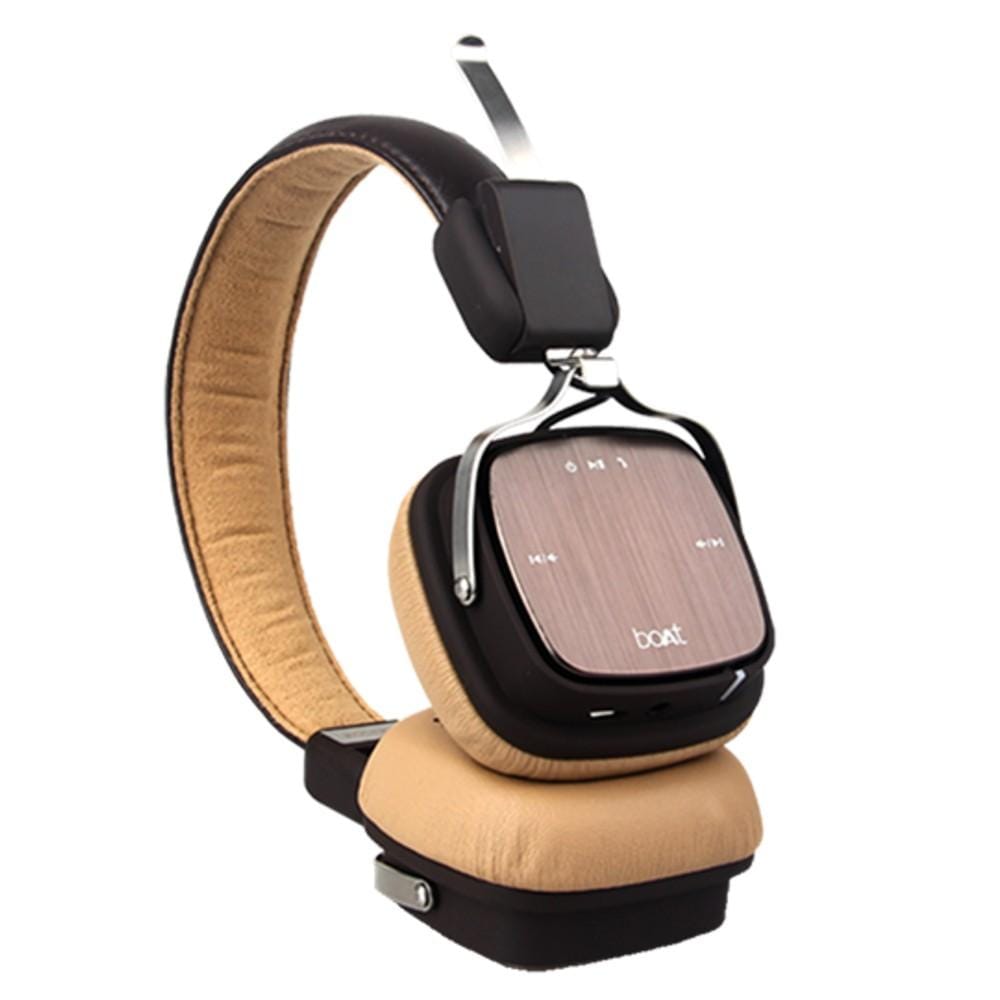 boat on-ear wireless headphones brown boat rockerz 600 on ear wireless bluetooth headphone