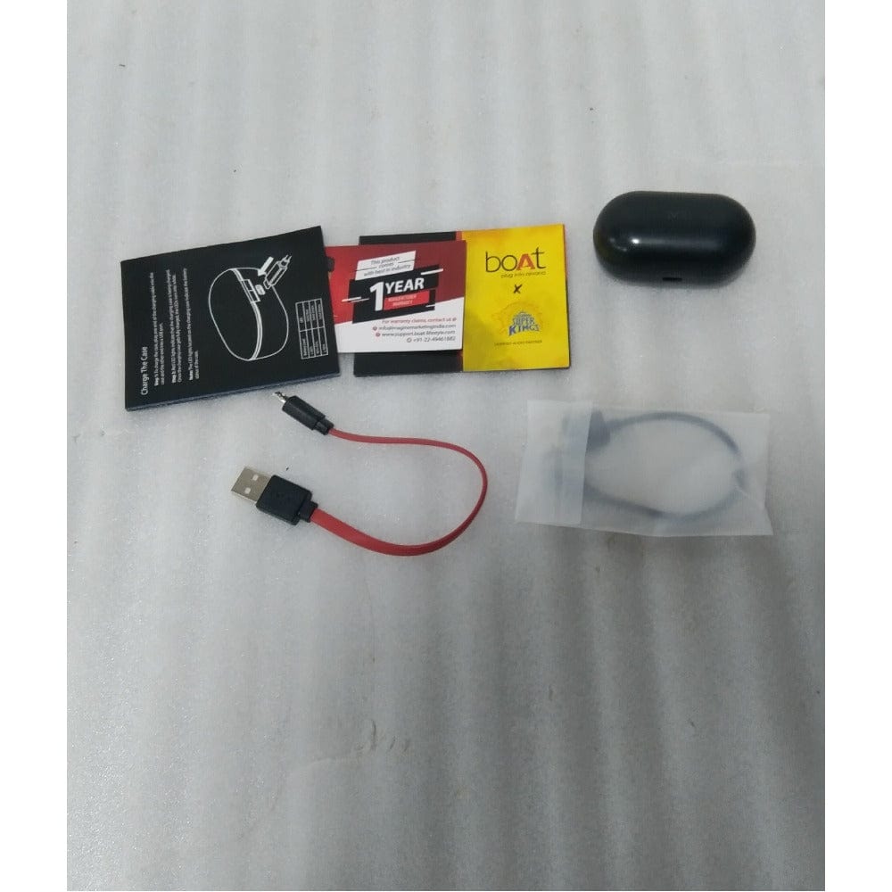 boat true wireless in-ear headphones boat airdopes 173 wireless earbuds - open box b stock