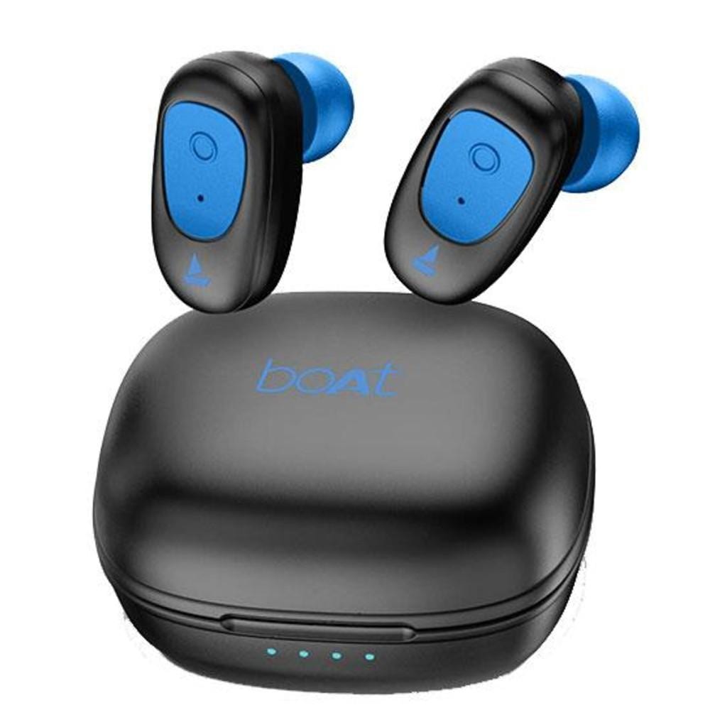 boat true wireless in-ear headphones combo pack of boat airdopes 201 true wireless in ear bluetooth headphone with boat stone 260 portable bluetooth speaker #color_blue