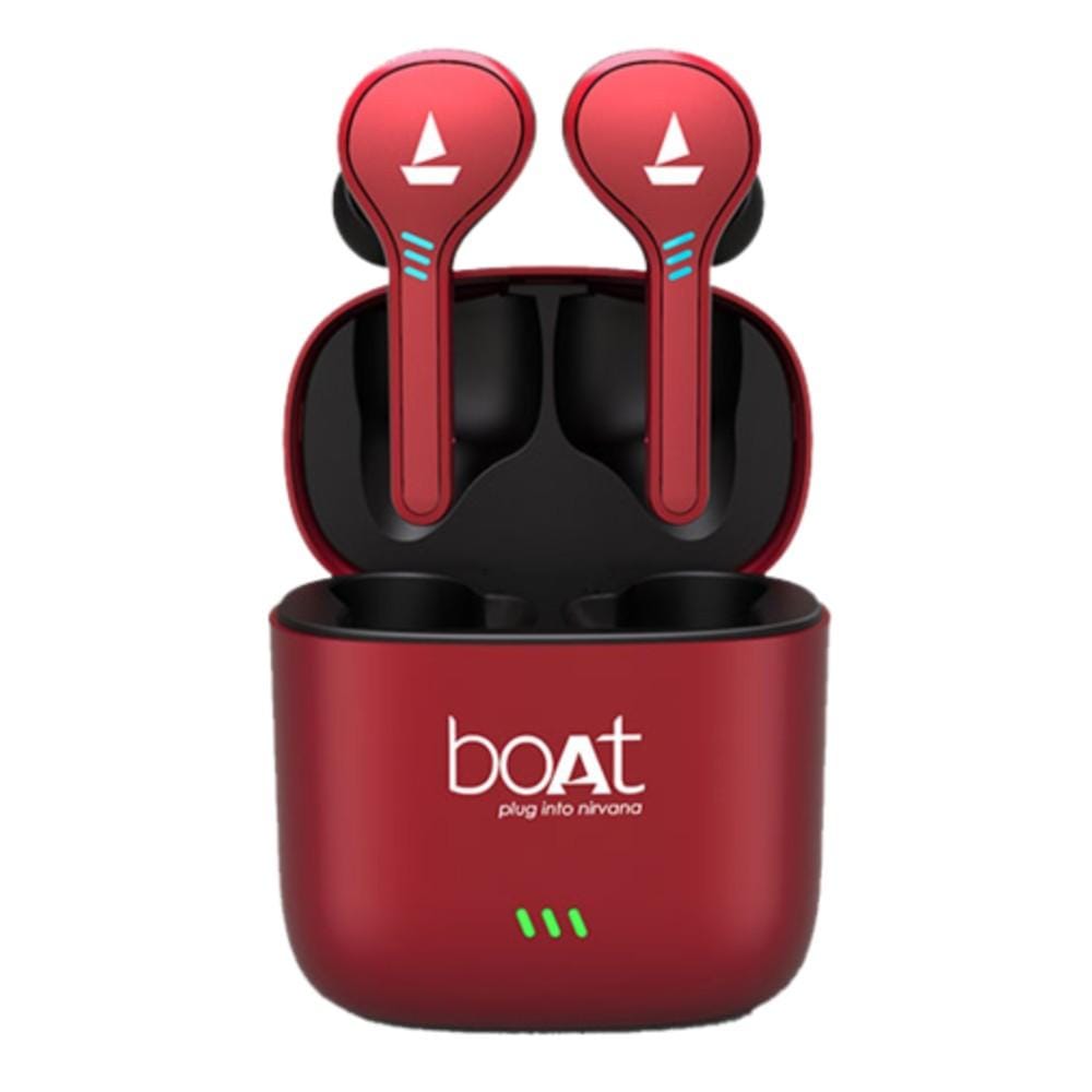 boat true wireless in-ear headphones red boat airdopes 431 truly wireless earbuds