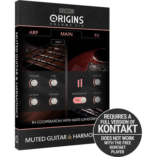 BOOM LIBRARY Virtual Instruments Sonuscore Origins Vol. 6 Muted Guitar & Harmonics: Muted Guitar and Harmonics