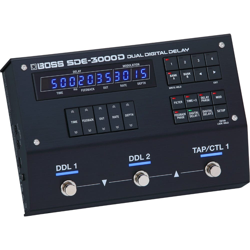 boss effect pedals boss sde-3000d dual digital delay pedal