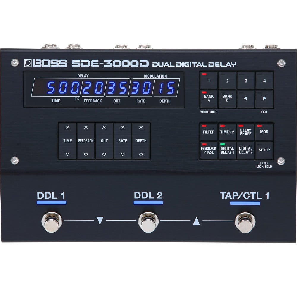 boss effect pedals boss sde-3000d dual digital delay pedal