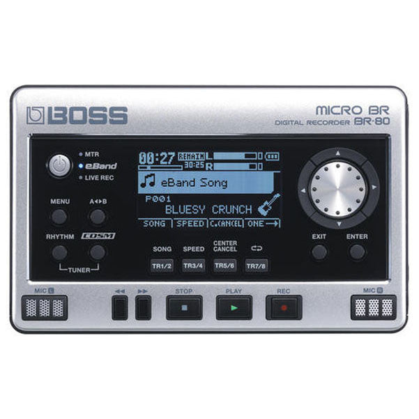 boss portable field recorders boss micro br, br-80 digital pocket 8 track recorder