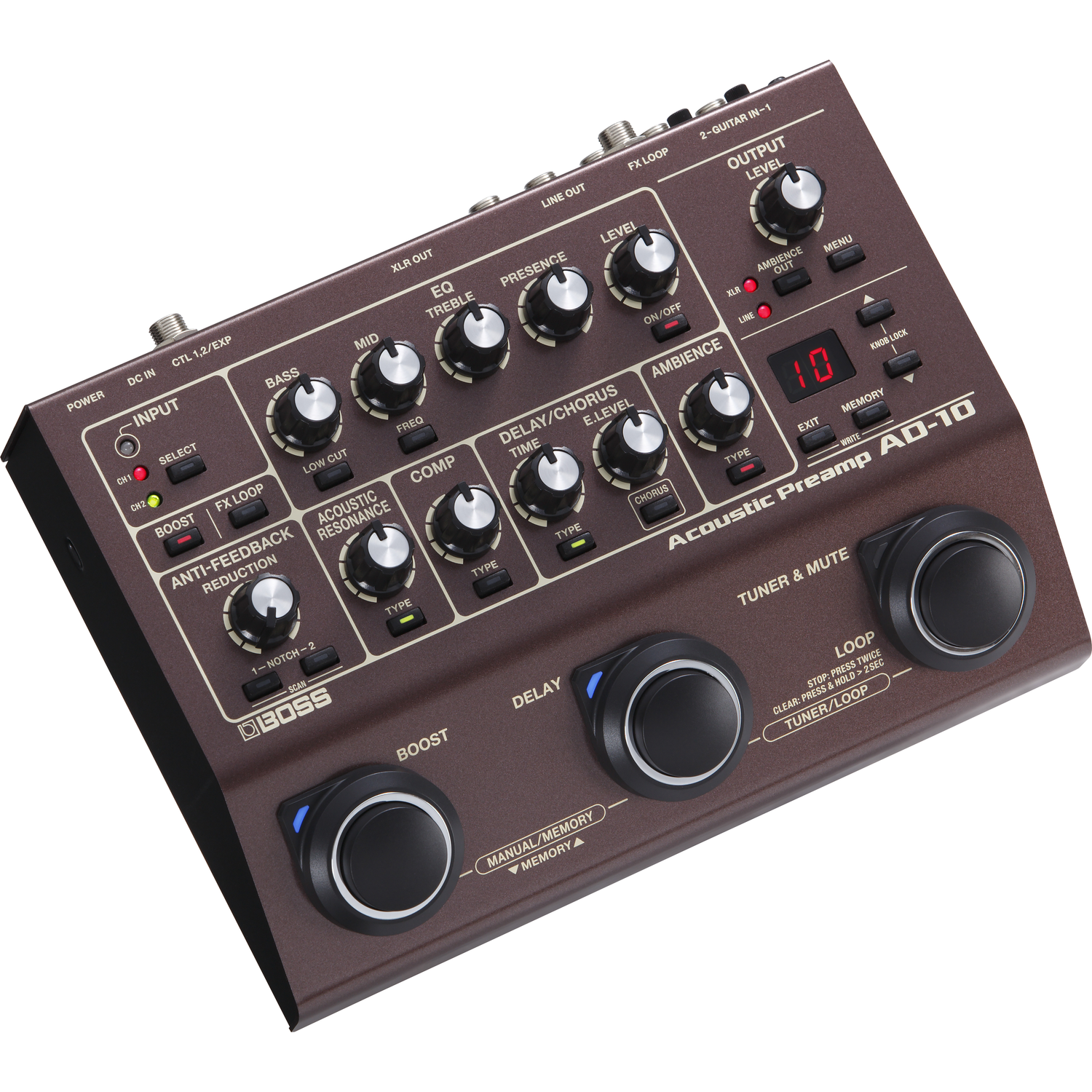 Boss Pre Amps Boss AD-10 Acoustic Preamp