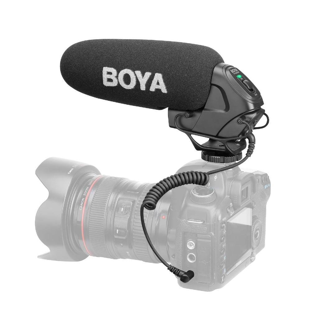 boya condenser microphones boya by-bm3030 on-camera super-cardioid condenser shotgun microphone