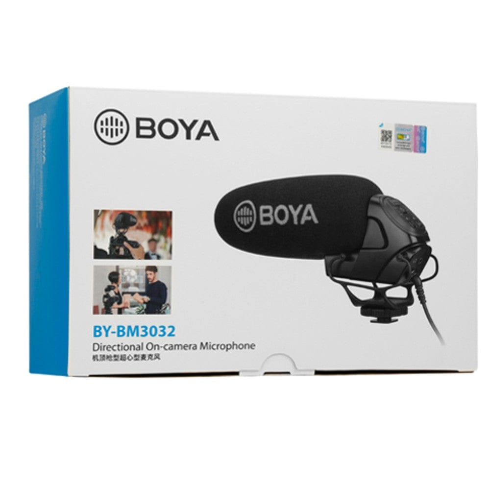 boya condenser microphones boya by-bm3032 directional on-camera super-cardioid shotgun condenser microphone