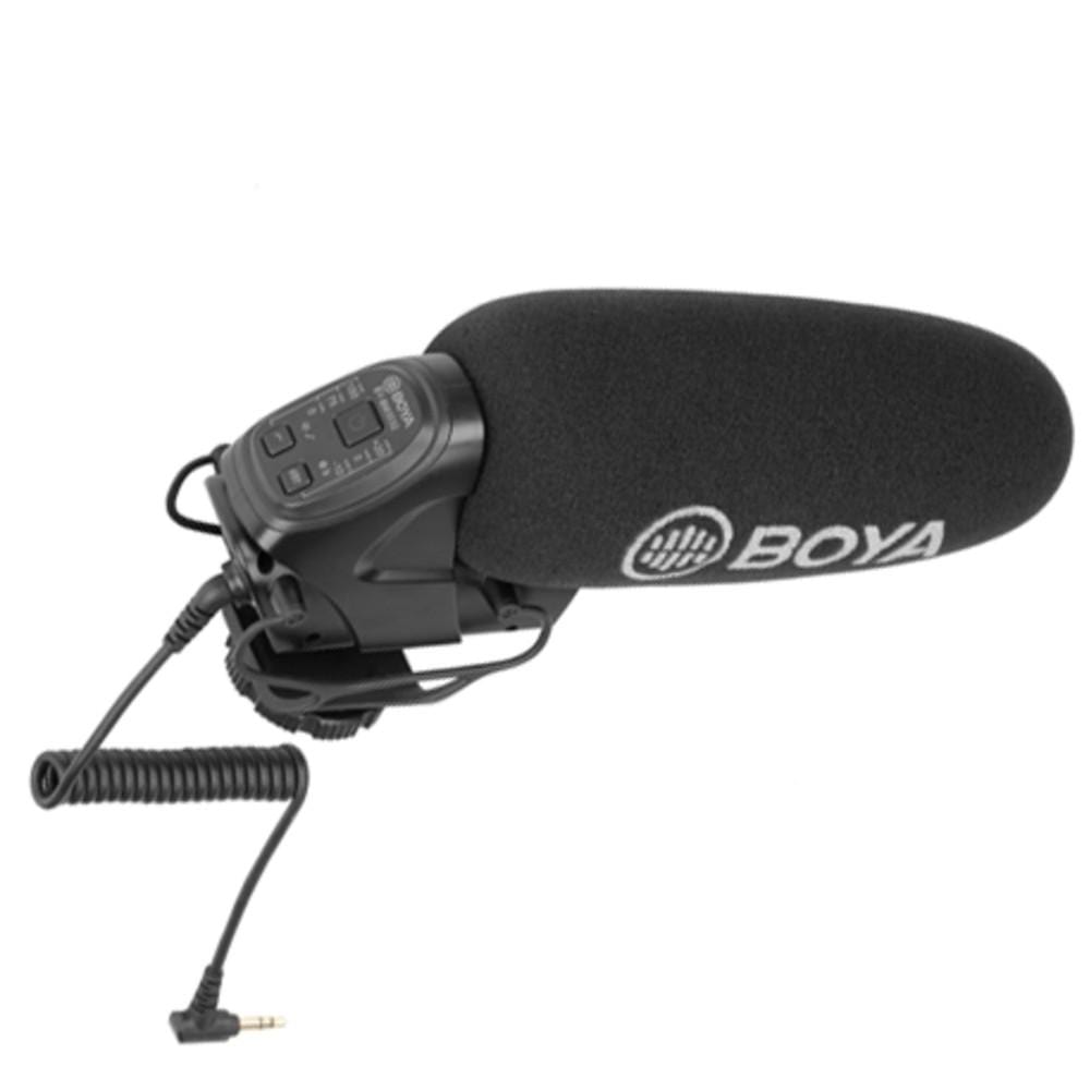 boya condenser microphones boya by-bm3032 directional on-camera super-cardioid shotgun condenser microphone - open box
