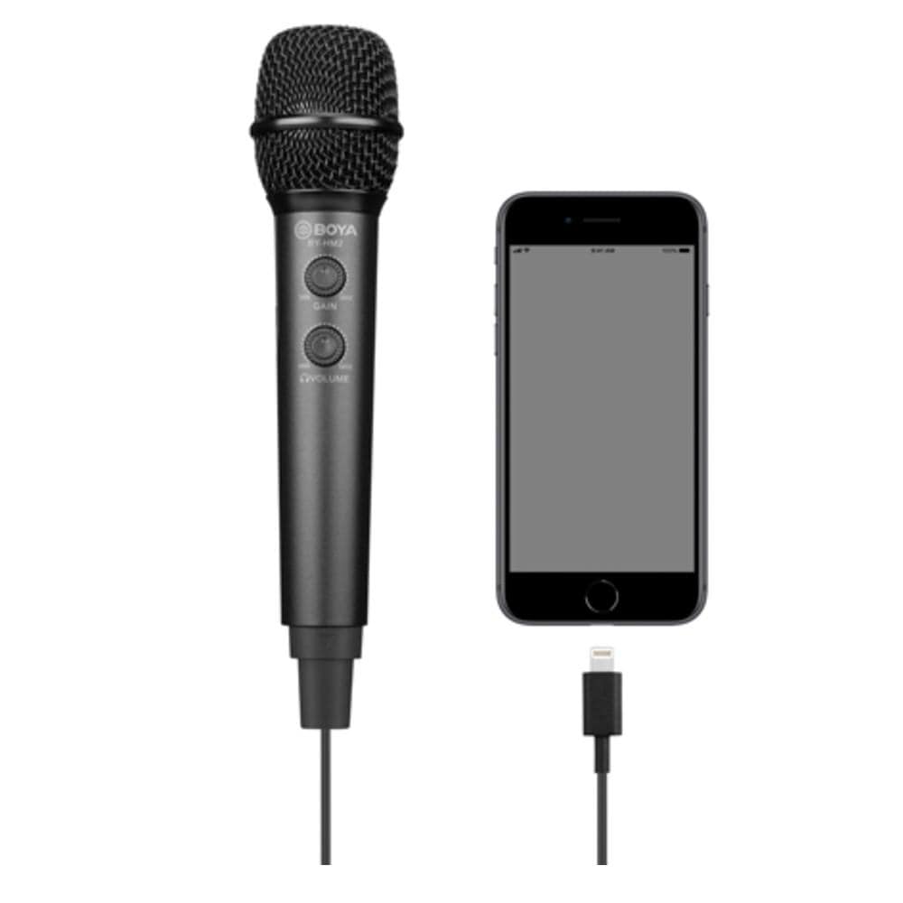 boya condenser microphones boya by-hm2 universal digital cardioid handheld condenser microphone