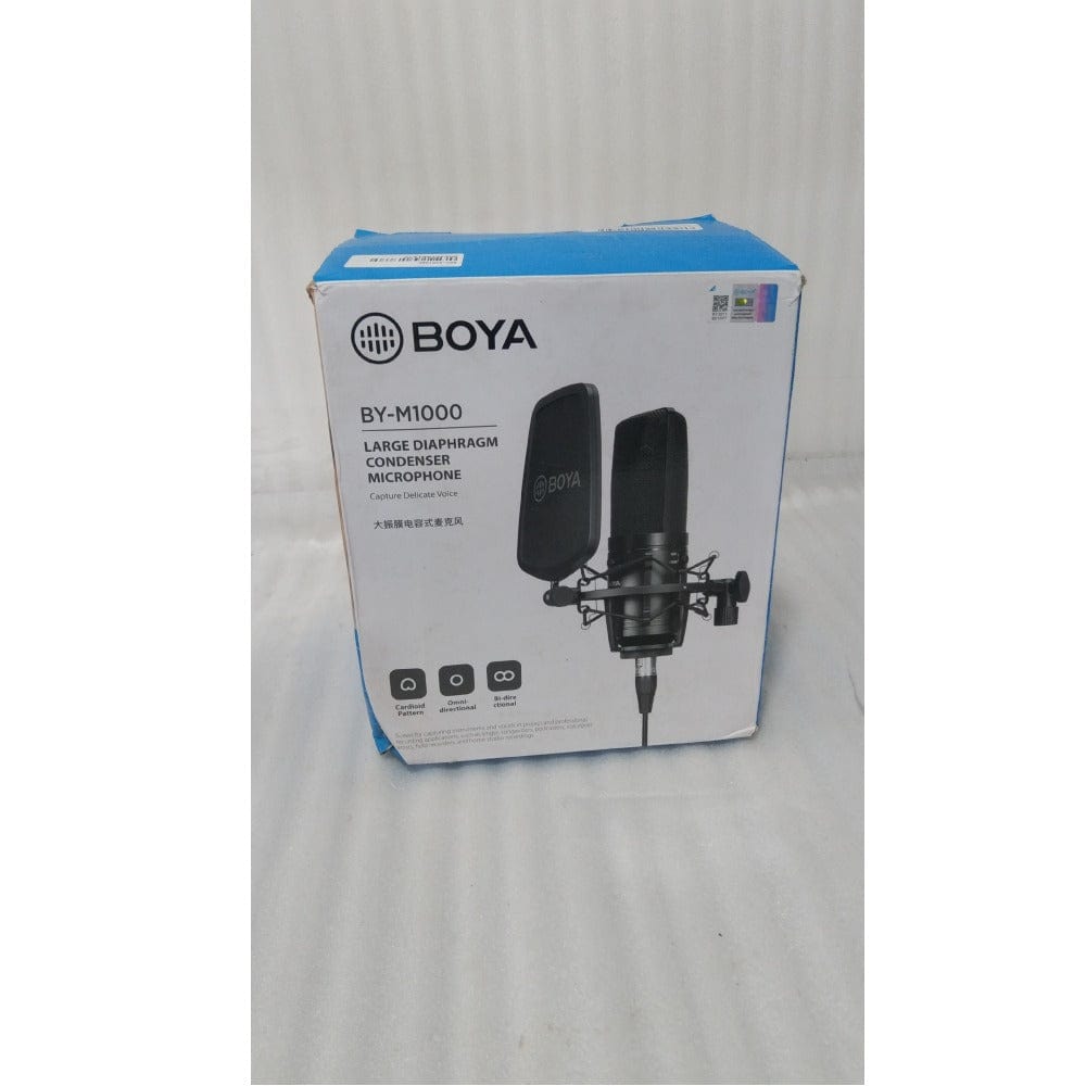 boya condenser microphones boya by-m1000 large-diaphragm omnidirectional condenser microphone - open box b stock