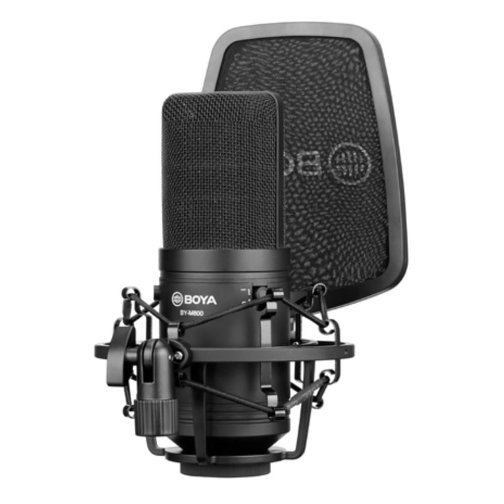 boya condenser microphones boya by-m800 large cardioid diaphragm condenser microphone