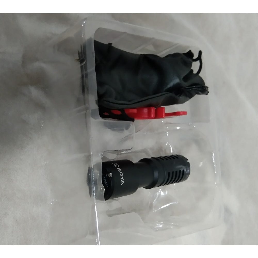 boya condenser microphones boya by-mm1+ super cardioid shotgun condenser microphone - open box b stock