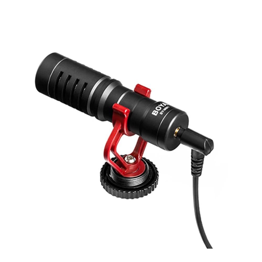 boya condenser microphones boya by-mm1 universal cardioid condenser microphone - black