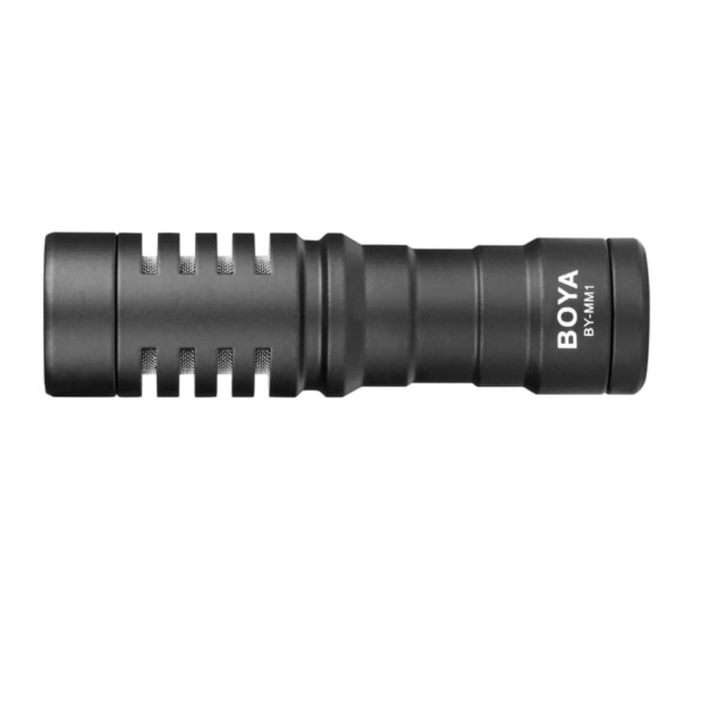 boya condenser microphones boya by-mm1 universal cardioid condenser microphone - black