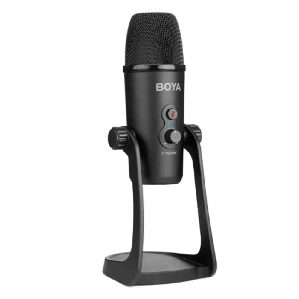 boya condenser microphones boya by-pm700 usb condenser microphone - black - open box