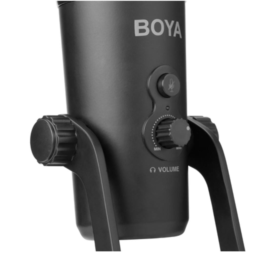 boya condenser microphones boya by-pm700 usb condenser microphone - black - open box