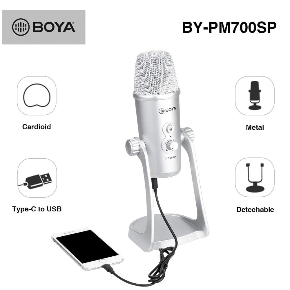 boya condenser microphones boya by-pm700sp usb condenser microphone for ios android windows mac devices