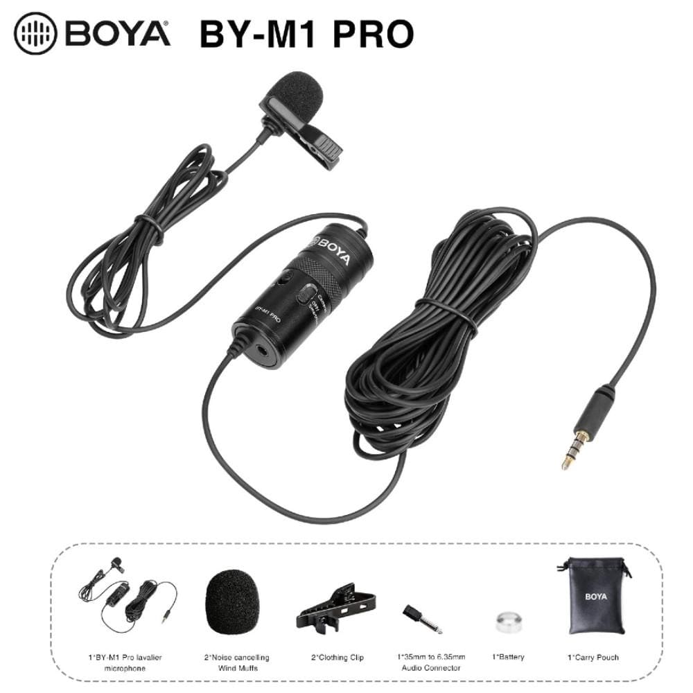boya lavalier microphones boya by-m1 pro omnidirectional lavalier condenser microphone