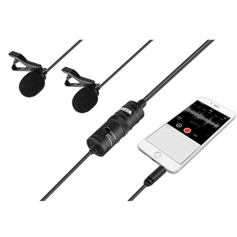 boya lavalier microphones boya by-m1dm dual omni-directional lavalier condenser microphone