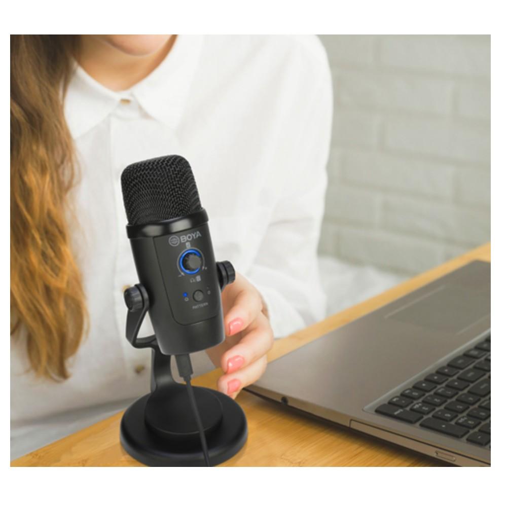 boya usb microphones boya by-pm500 usb microphone - black