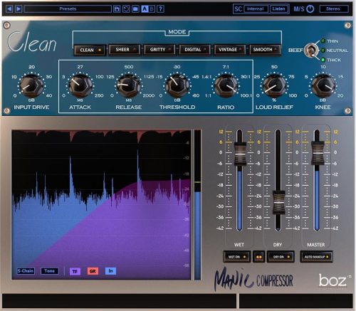 BOZ DIGITAL Virtual Processors Boz Manic Compressor Dynamics Processor