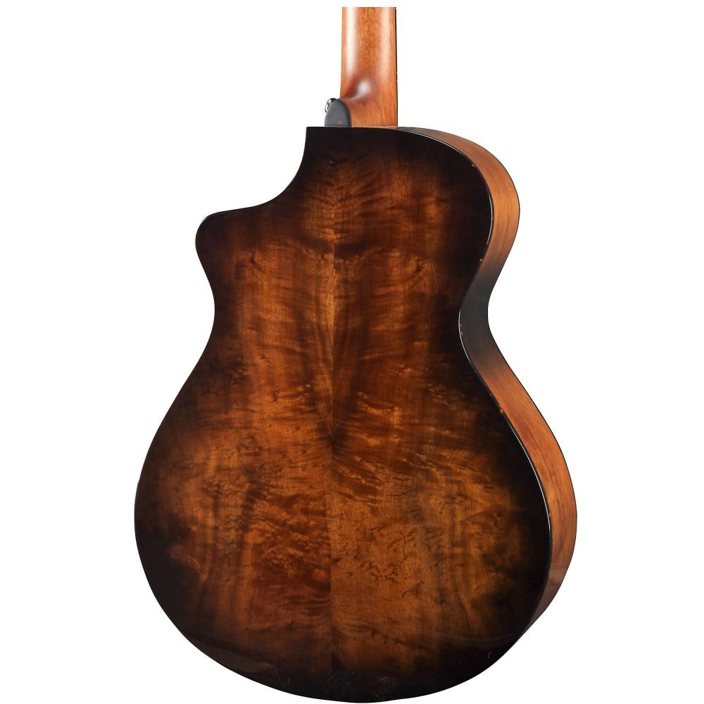 breedlove electro acoustic guitars breedlove pec66ceo pursuit exotic concert ce myrtlewood electro acoustic guitar with bag - bourbon sunset burst