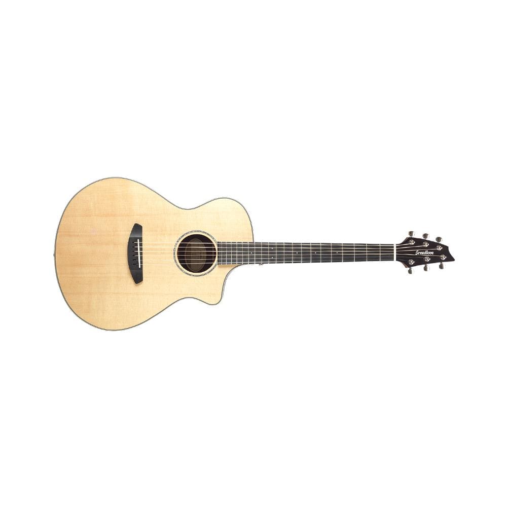 breedlove electro acoustic guitars breedlove pursuit exotic concert ce 6-string electro acoustic guitar with bag - natural
