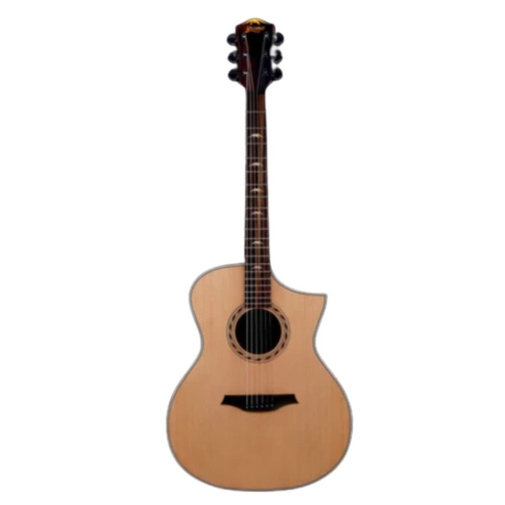 bromo acoustic guitars natural bromo baa4c appalachian series hillside auditorium 6 string acoustic guitar