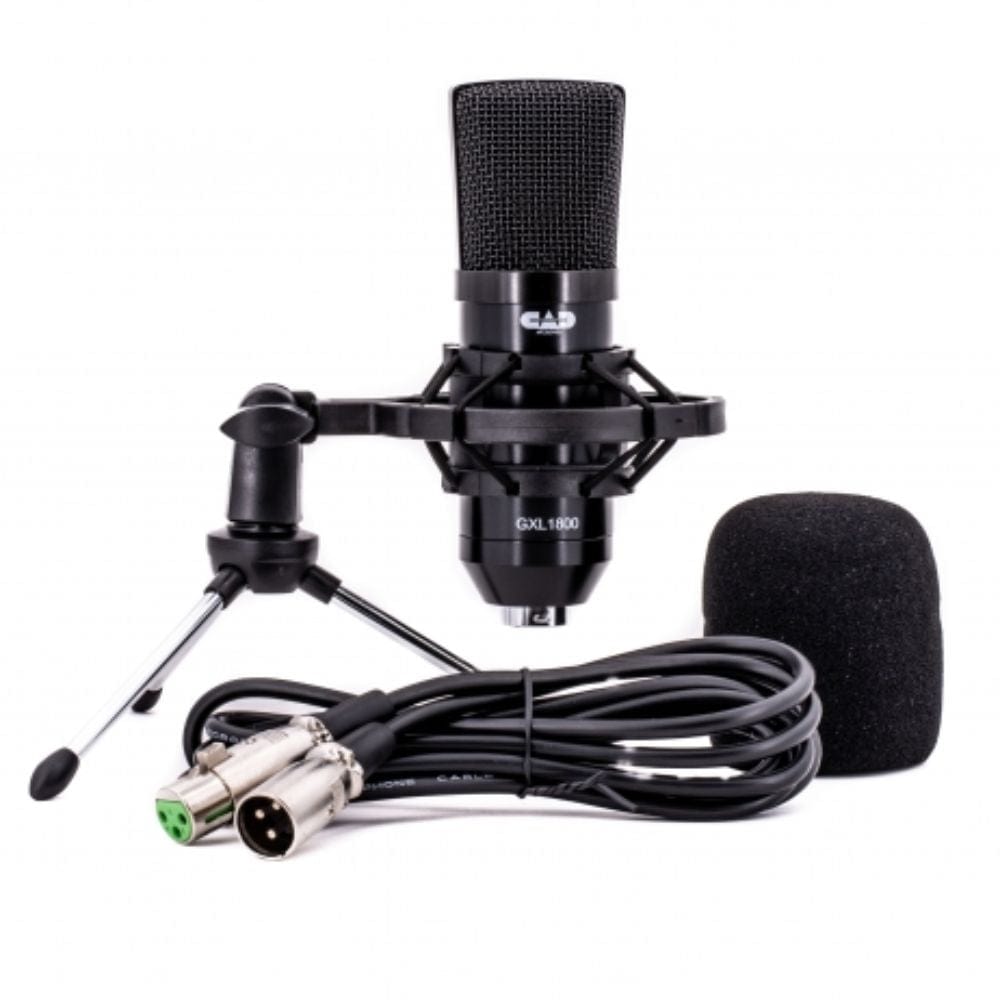cad condenser microphones black cad audio gxl1800 side address studio condenser microphone