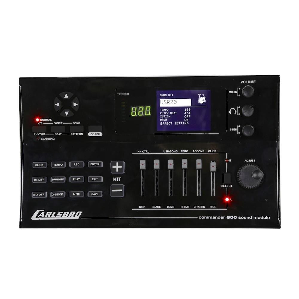 carlsbro electronic drum kits carlsbro cs d600 9 piece electronic mesh head drum kit - black