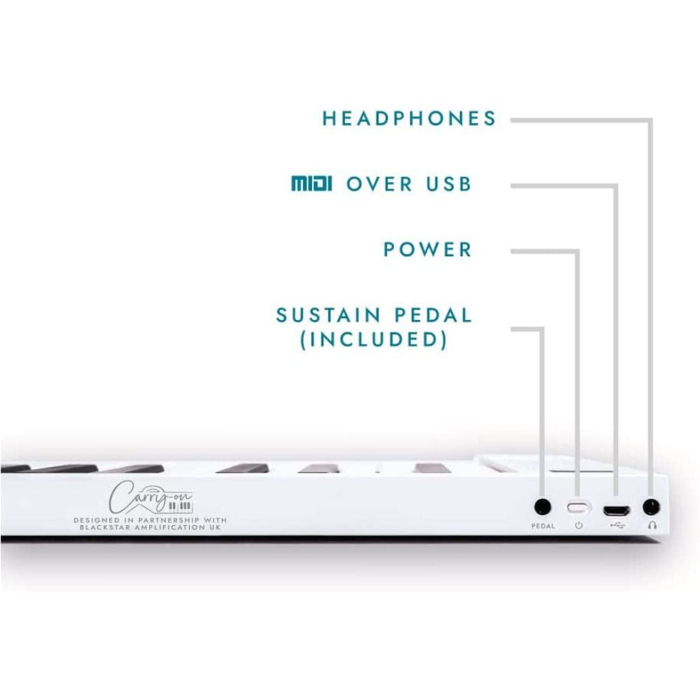 carry-on digital pianos carry-on fp-49 touch 49 key touch sensitive portable folding digital piano