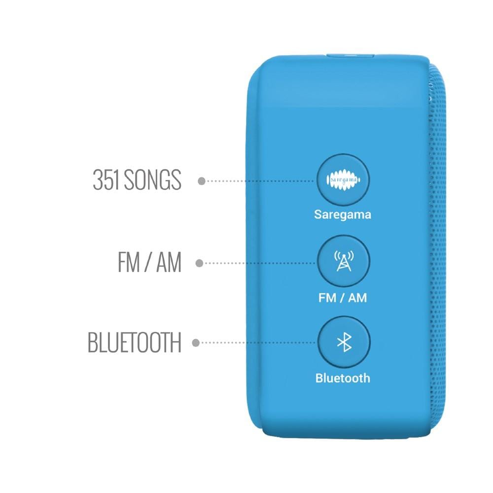 carvaan bluetooth speakers saregama carvaan mini 2.0 portable music player with bluetooth/fm/am/aux #color_skyline-blue